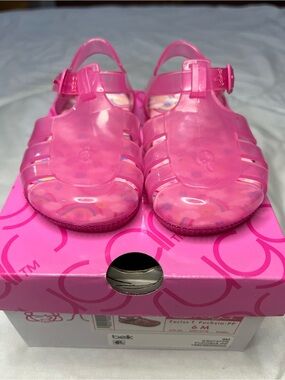 Sugar Toddler Jelly Sandals in Fuchsia Pink